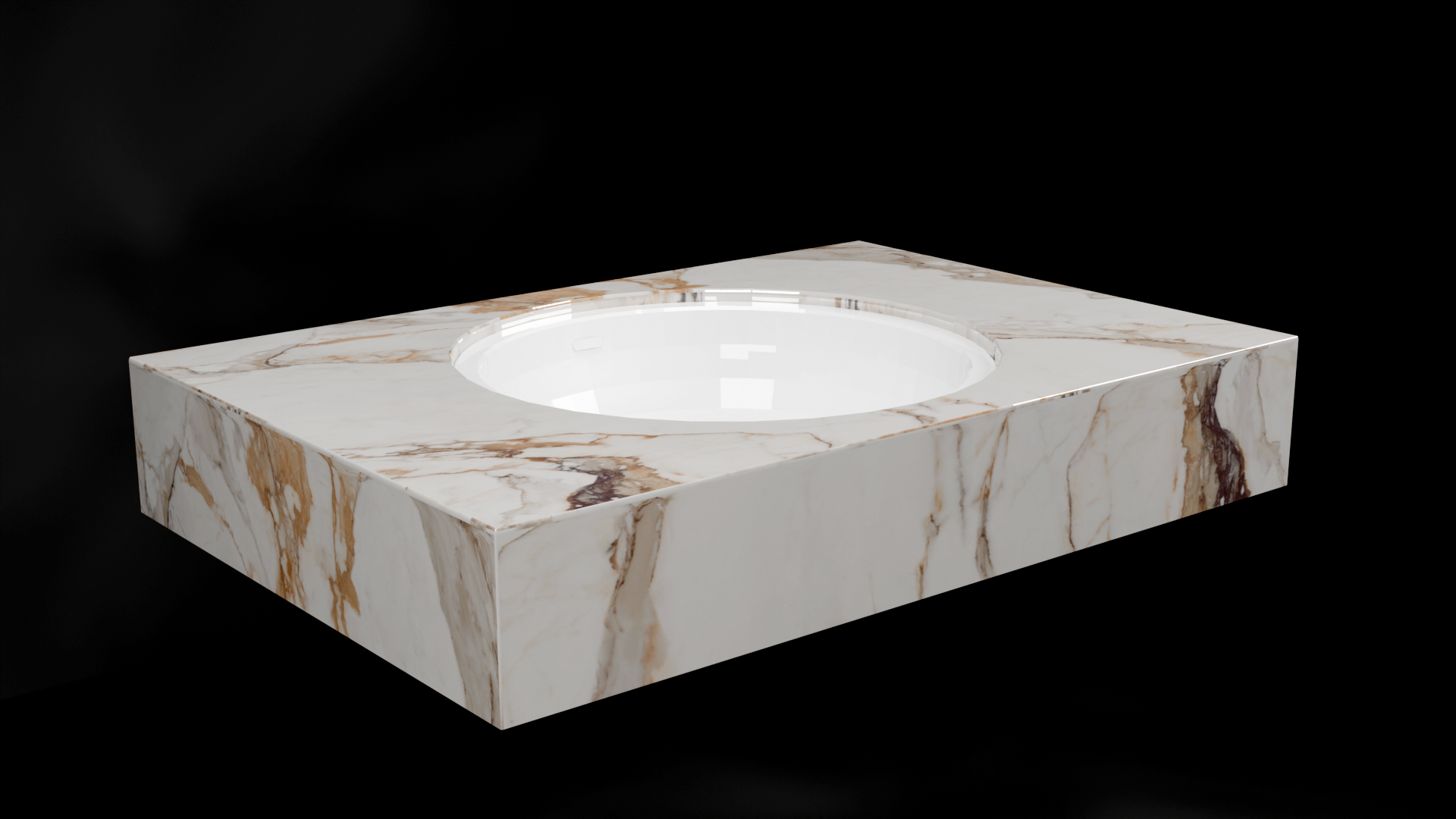 DesignFlow - Mediterrán Kerámia - Egyedi, kézzel készített mosdópult - 800x550x120 - Kerek mosdó - Macchia Vecchia