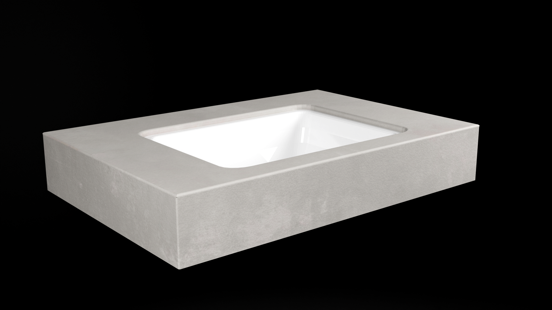 DesignFlow - Mediterrán Kerámia - Egyedi, kézzel készített mosdópult - 800x550x120 - Négyszögletes mosdó - Base Ash