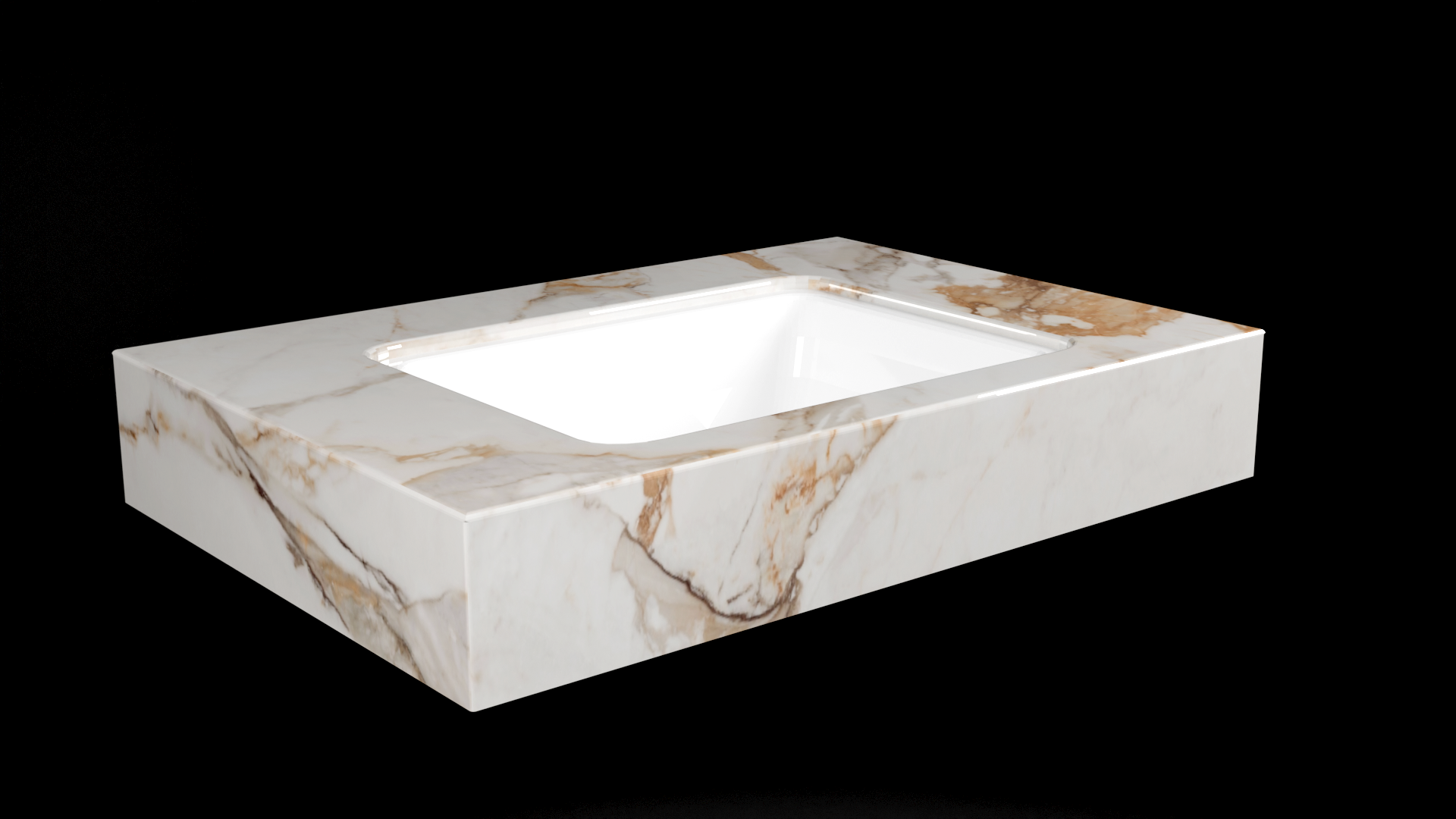 DesignFlow - Mediterrán Kerámia - Egyedi, kézzel készített mosdópult - 800x550x120 - Négyszögletes mosdó - Macchia Vecchia