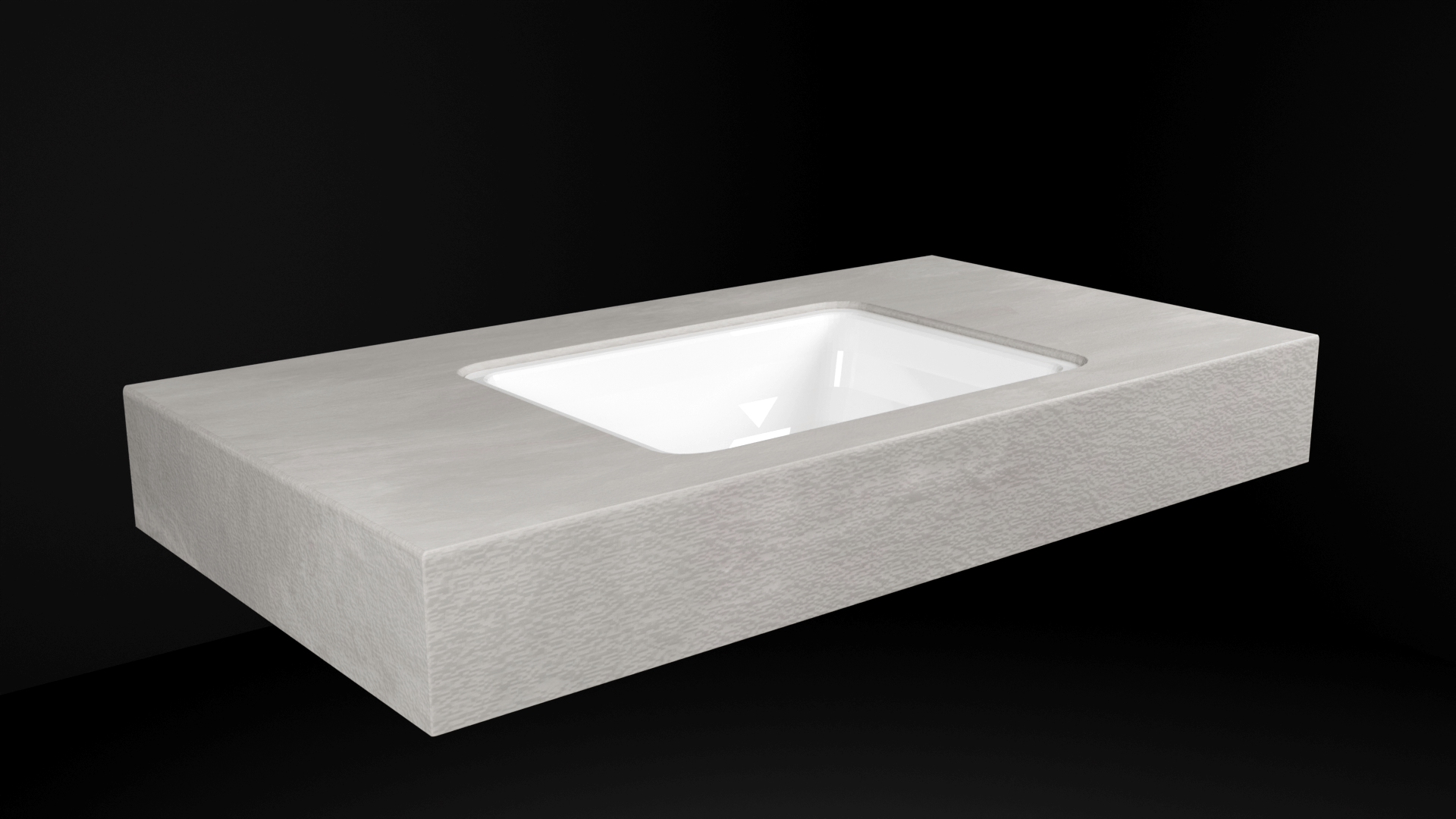 DesignFlow - Mediterrán Kerámia - Egyedi, kézzel készített mosdópult - 1000x550x120 - Négyszögletes mosdó - Base Ash