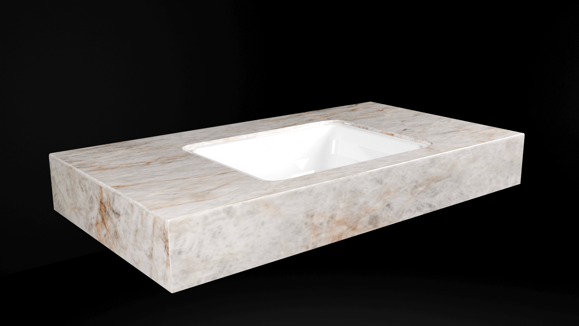 DesignFlow - Mediterrán Kerámia - Egyedi, kézzel készített mosdópult - 1000x550x120 - Négyszögletes mosdó - Crystal