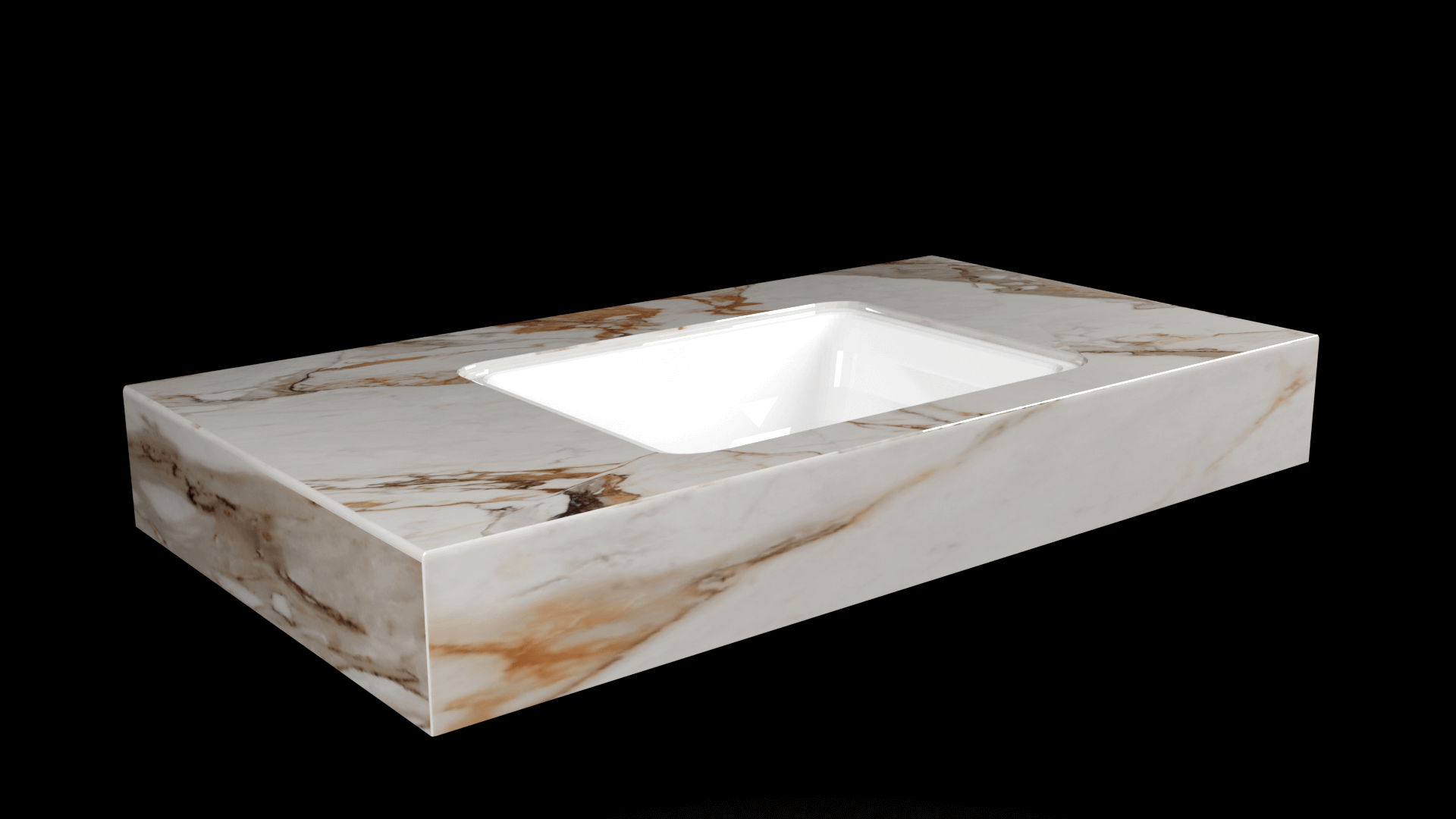 DesignFlow - Mediterrán Kerámia - Egyedi, kézzel készített mosdópult - 1000x550x120 - Négyszögletes mosdó - Macchia Vecchia